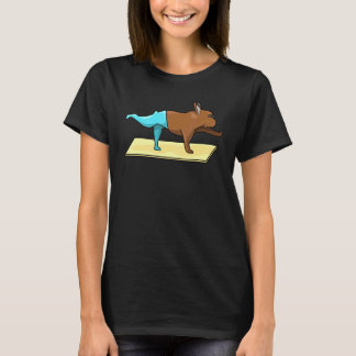 Bruine Chocolade Franse Bulldog Doing Yoga Hond T-shirt