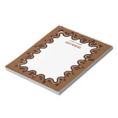 Bruine Chocolade Milkshake Spat Geschenknaam Notitieblok (Linkerzijde)