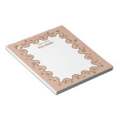 Bruine Chocolade Milkshake Spat Personalized Notitieblok (Schuin)