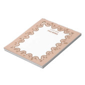 Bruine Chocolade Milkshake Spat Personalized Notitieblok (Linkerzijde)