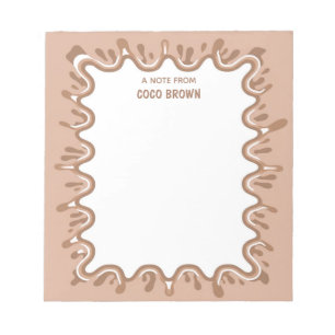 Bruine Chocolade Milkshake Spat Personalized Notitieblok
