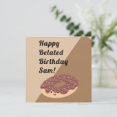 Bruine chocolade Sprinkles Doughnut | Gevogelte Kaart (Staand voorkant)