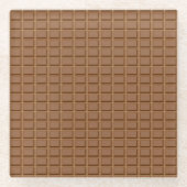 Bruine chocoladeklaver glazen onderzetter (Voorkant)