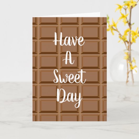 Bruine chocoladeklaver kaart (Gele Bloem)