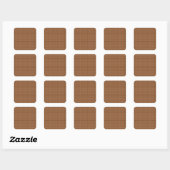 Bruine chocoladeklaver vierkante sticker (Vel)