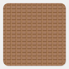 Bruine chocoladeklaver vierkante sticker