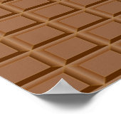 Bruine chocoladeslab gepatenteerd poster (Hoek)
