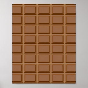 Bruine chocoladeslab gepatenteerd poster