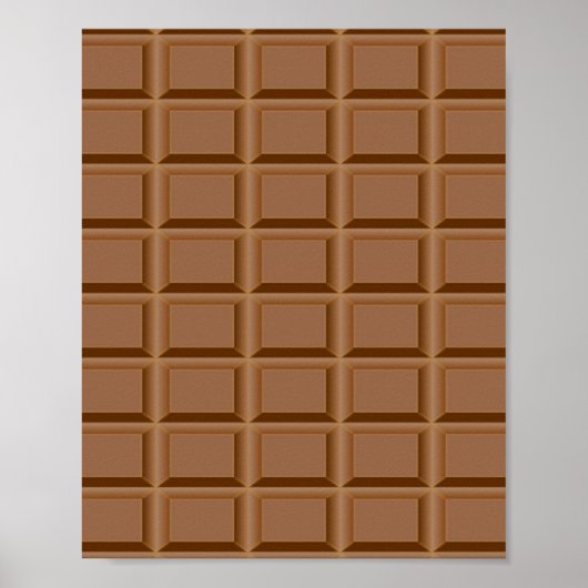 Bruine chocoladeslab gepatenteerd poster (Voorkant)