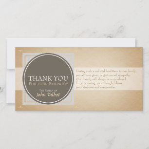 Bruine cirkel G vierkante labels sympathie bedankt