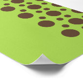 Bruine cirkel op groen poster (Hoek)