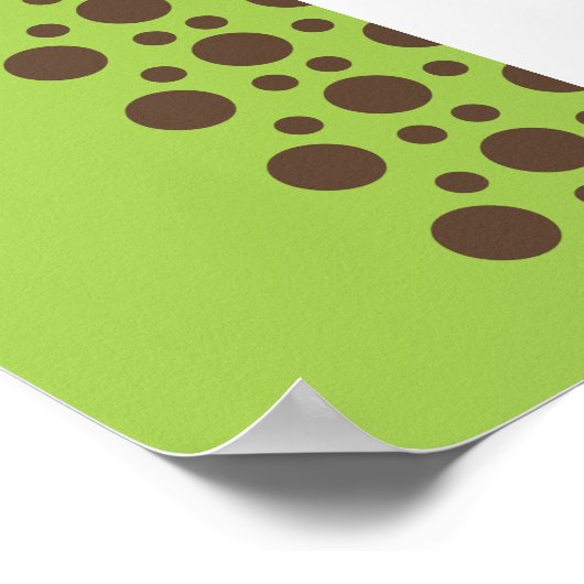 Bruine cirkel op groen poster (Hoek)