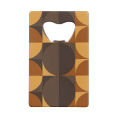 Bruine cirkels creditkaart flessenopener (Voorkant)