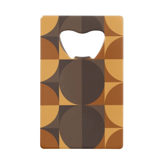 Bruine cirkels creditkaart flessenopener (Achterkant)