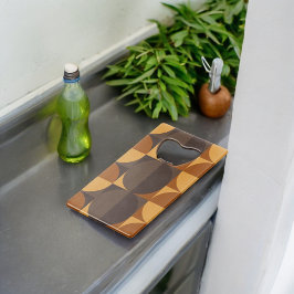 Bruine cirkels creditkaart flessenopener