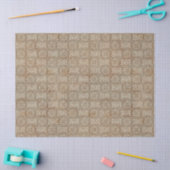 bruine cirkels en rechthoeken ontkoppelen tissuepapier (Craft)