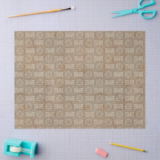  bruine cirkels en rechthoeken ontkoppelen tissuepapier (Craft)