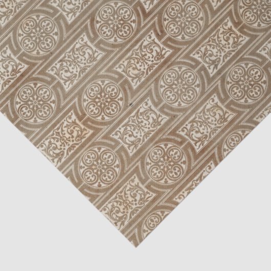  bruine cirkels en rechthoeken ontkoppelen tissuepapier (Detail)