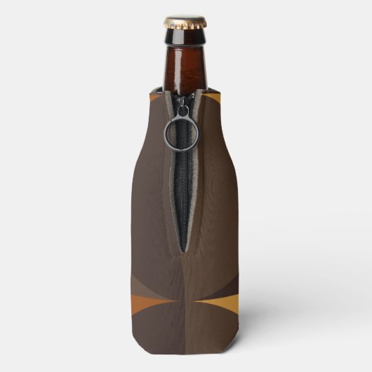 Bruine cirkels flesjeskoeler (Fles Achterkant)