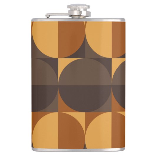 Bruine cirkels heupfles (Voorkant)