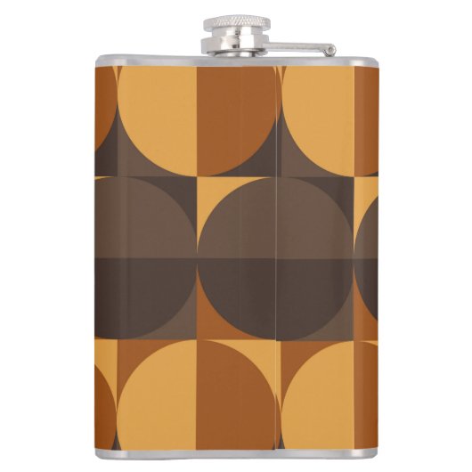 Bruine cirkels heupfles (Achterkant)