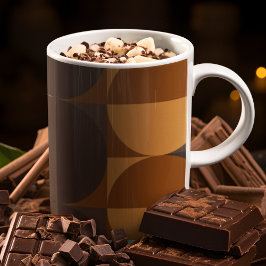 Bruine cirkels koffiemok