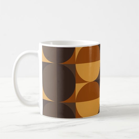 Bruine cirkels koffiemok (Links)