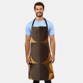 Bruine cirkels schort (Gedragen)