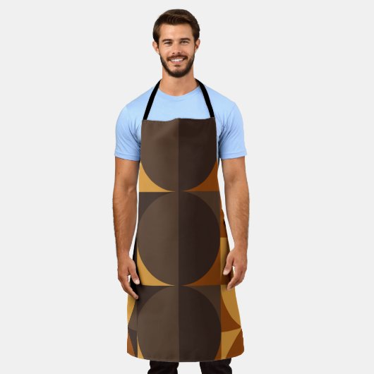 Bruine cirkels schort (Gedragen)