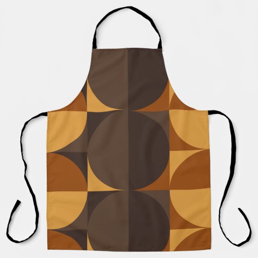 Bruine cirkels schort (Voorkant)