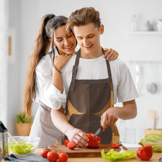 Bruine cirkels schort