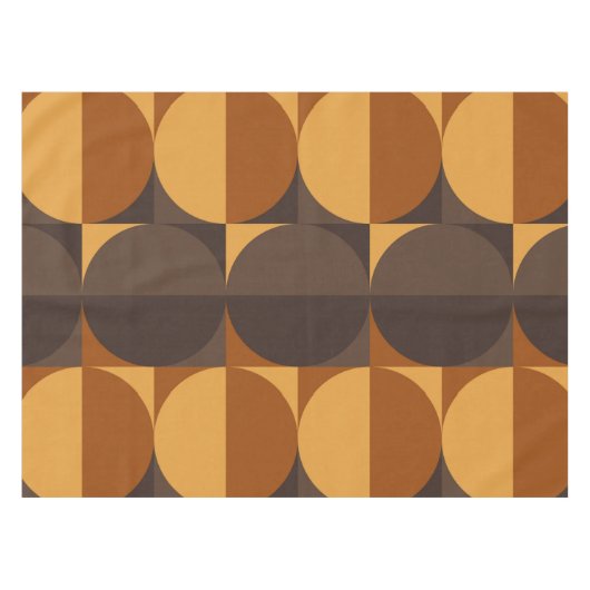 Bruine cirkels tafelkleed (Voorkant (Horizontaal))