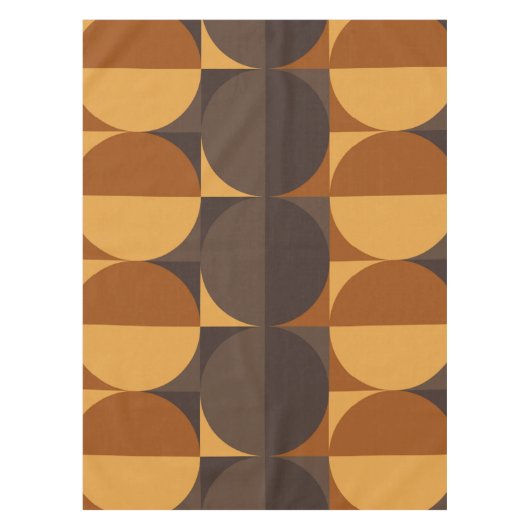Bruine cirkels tafelkleed (Voorkant)