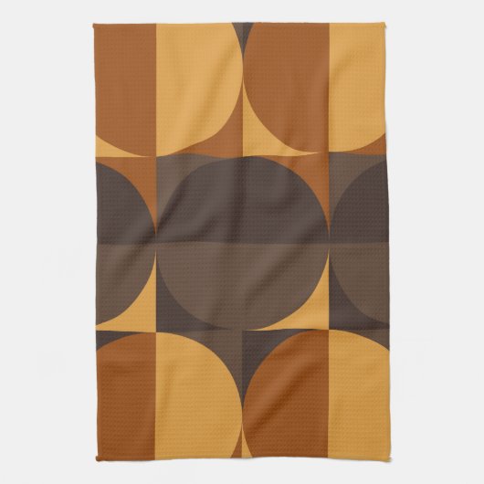 Bruine cirkels theedoek (Verticaal)