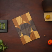 Bruine cirkels theedoek