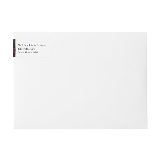 Bruine Clan Plaid Wrap Adresetiketten (Voorkant)