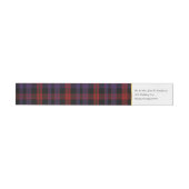 Bruine Clan Plaid Wrap Adresetiketten (Individueel)