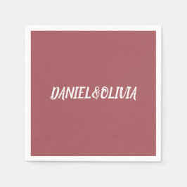 Bruine Classic huwelijksuitnodiging Servet