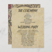 Bruine  Classic Wedding Programma's (Voorkant / Achterkant)