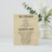 Bruine Classic Wedding Programma's (Staand voorkant)