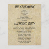 Bruine Classic Wedding Programma's (Voorkant)