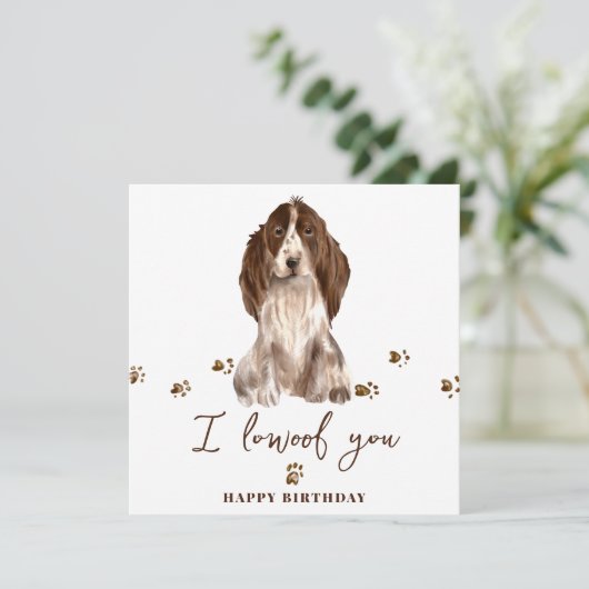 Bruine Cocker Spaniel Dog Mum Puppy Pets Kaart (Staand voorkant)