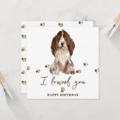 Bruine Cocker Spaniel Dog Mum Puppy Pets Kaart (Voorkant / Achterkant in situ)