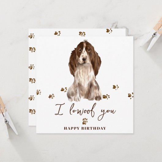 Bruine Cocker Spaniel Dog Mum Puppy Pets Kaart (Voorkant / Achterkant in situ)