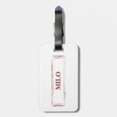 Bruine Cocker Spaniel Funny Kersthond met boom Bagagelabel (Achterkant verticaal)