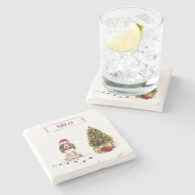 Bruine Cocker Spaniel Funny Kersthond met boom