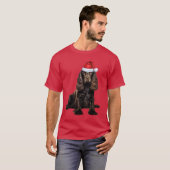Bruine Cocker Spaniel Grappige Kerstman Hond T-shirt (Voorkant volledig)