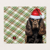 Bruine Cocker Spaniel Hond Geplaagd Kerstvakantie Kaart (Buitenkant ongevouwen)