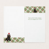 Bruine Cocker Spaniel Hond Geplaagd Kerstvakantie Kaart (Binnenkant ongevouwen)