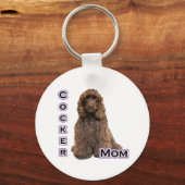 Bruine Cocker Spaniel Mam 4 - Sleutelhanger (Voorkant)